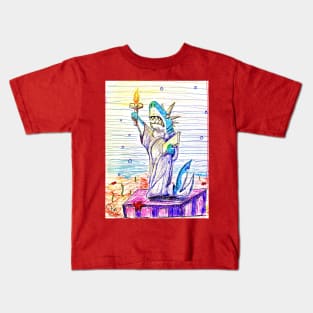 And Liberty and Justice for All (sharks) Kids T-Shirt